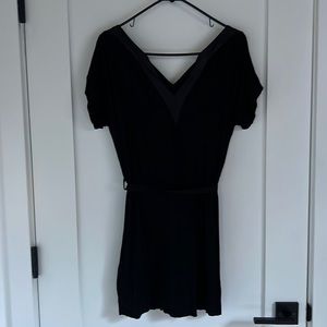 Diesel: Black V Neck Dress with Belt